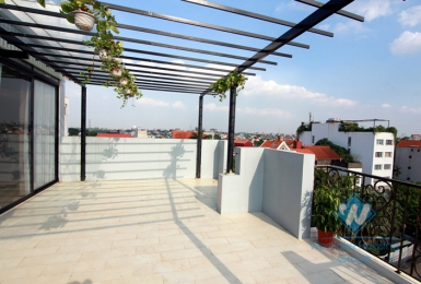 One bedroom apartment with big outside space for rent in Tay Ho.